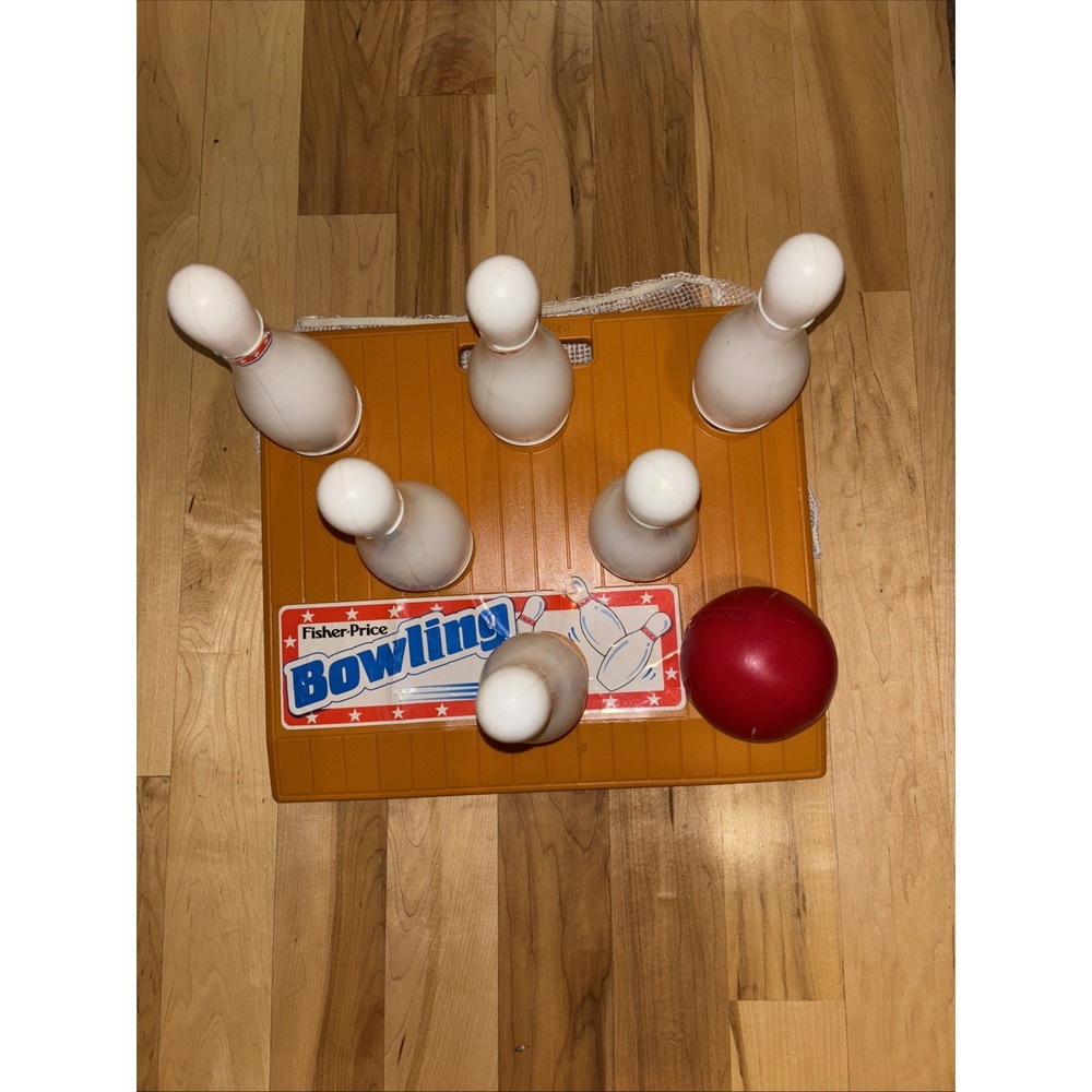 Vintage 1986 Fisher Price Bowling Set Toy - Picture 2 of 6